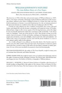 William Johnson's Natchez achterzijde