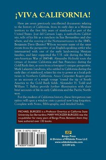 Viva California! Seven Accounts of Life in Early California achterzijde