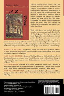 The A to Z of the Friends (Quakers) achterzijde