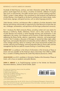 Tribal Libraries, Archives, and Museums achterzijde