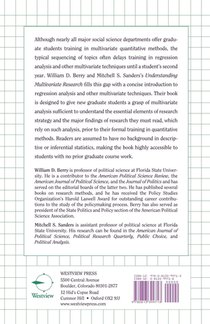 Understanding Multivariate Research achterzijde
