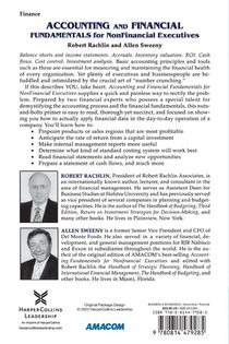 Accounting and Financial Fundamentals for NonFinancial Executives achterzijde