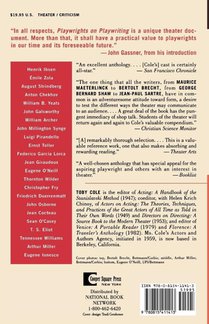 Playwrights on Playwriting achterzijde