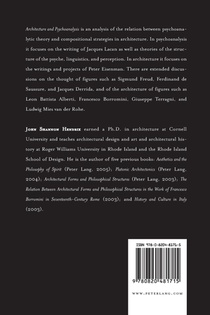 Architecture and Psychoanalysis achterzijde