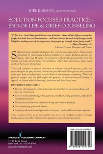 Solution Focused Practice in End-of-Life and Grief Counseling achterzijde