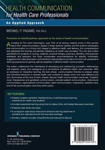 Health Communication for Health Care Professionals achterzijde