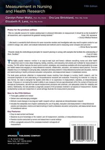 Measurement in Nursing and Health Research achterzijde