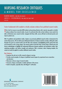Nursing Research Critiques achterzijde