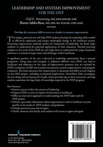 Leadership and Systems Improvement for the DNP achterzijde