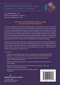 Professional Writing for the Criminal Justice System achterzijde