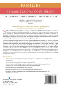 Families in Rehabilitation Counseling achterzijde