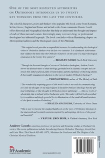 Louth, A: Modern Orthodox Thinkers achterzijde