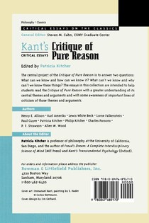 Kant's Critique of Pure Reason achterzijde
