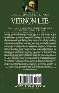 The Collected Supernatural and Weird Fiction of Vernon Lee achterzijde