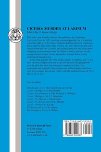 Cicero: Murder at Larinum achterzijde
