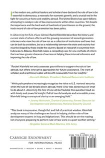 Advancing the Rule of Law Abroad achterzijde