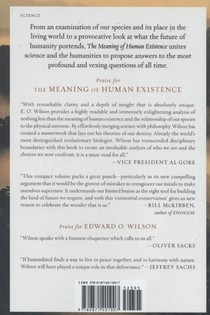 The Meaning of Human Existence achterzijde