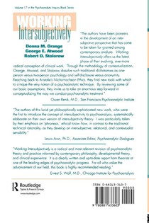 Working Intersubjectively achterzijde