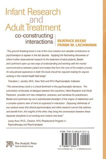 Infant Research and Adult Treatment achterzijde