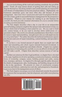 Start Your Own Construction and Land Development Business achterzijde