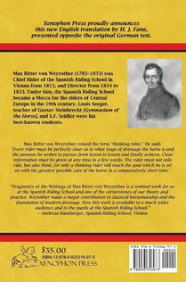 Fragments from the writings of Max Ritter von Weyrother, Austrian Imperial and Royal Oberbereiter achterzijde