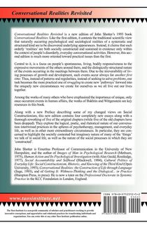 Conversational Realities Revisited achterzijde
