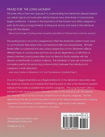 The Long Moment, Giving A Voice to the Alzheimer's Mind achterzijde