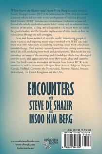 Encounters with Steve de Shazer and Insoo Kim Berg achterzijde