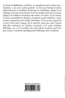 La Kabbale hebraique achterzijde