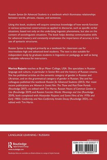 Russian Syntax for Advanced Students achterzijde