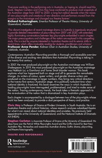 Contemporary Australian Playwriting achterzijde
