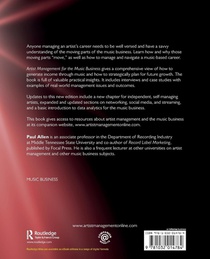 Artist Management for the Music Business achterzijde
