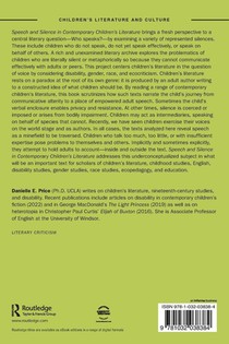 Speech and Silence in Contemporary Children’s Literature achterzijde