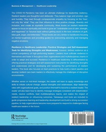 Resilience in Healthcare Leadership achterzijde