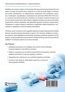 Pharmaceutical and Medical Devices Manufacturing Computer Systems Validation achterzijde