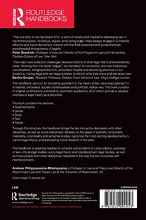 Routledge Handbook of Law and Theory achterzijde