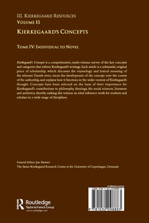 Volume 15, Tome IV: Kierkegaard's Concepts achterzijde