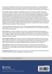 Practical Research Methods for Nonprofit and Public Administrators achterzijde
