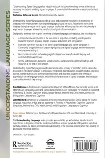 Understanding Signed Languages achterzijde