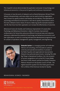 Behavioural Science for Quality and Continuous Improvement achterzijde