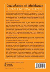 Succession Planning for Small and Family Businesses achterzijde