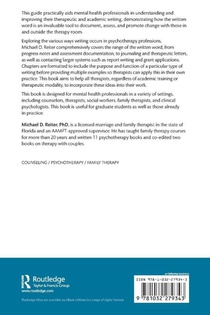 A Therapist’s Guide to Writing in Psychotherapy achterzijde
