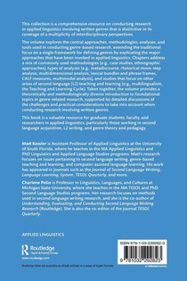 Conducting Genre-Based Research in Applied Linguistics achterzijde