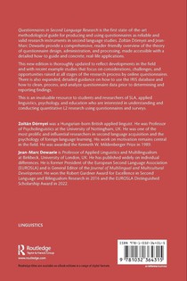 Questionnaires in Second Language Research achterzijde