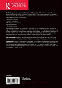 The Routledge Handbook of the Philosophy and Psychology of Forgiveness achterzijde