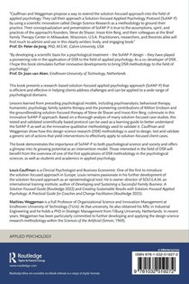 Solution-Focused Applied Psychology achterzijde