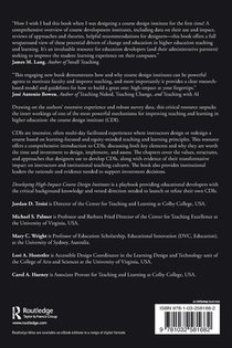 Developing High-Impact Course Design Institutes achterzijde