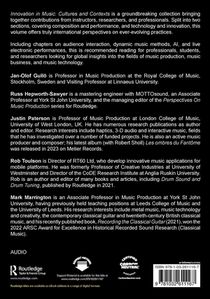 Innovation in Music: Cultures and Contexts achterzijde