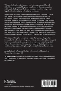The Art of Global Peacebuilding and Excellence in Education achterzijde