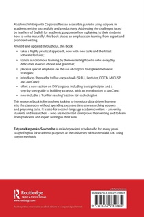 Academic Writing with Corpora achterzijde